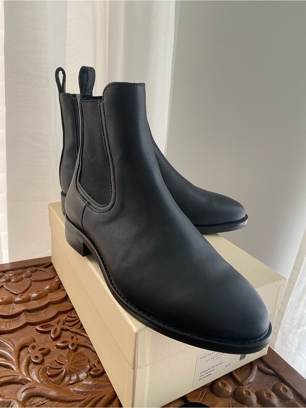 Thursday Boot Company Black Leather Duchess Chelsea Ankle Boots - Picture 2 of 3